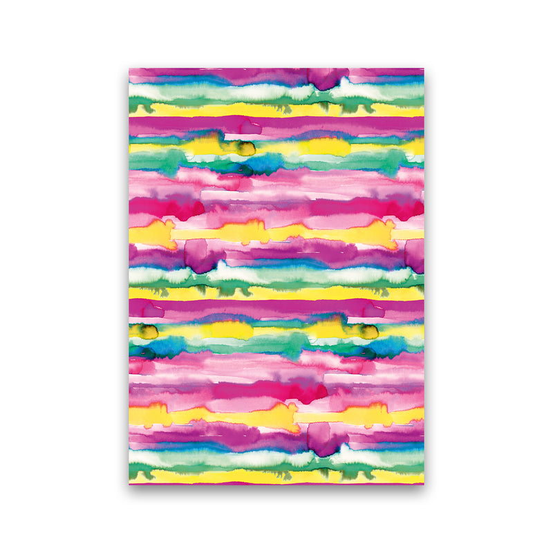 Gradient Tropical Color Lines Abstract Art Print by Ninola Design Print Only