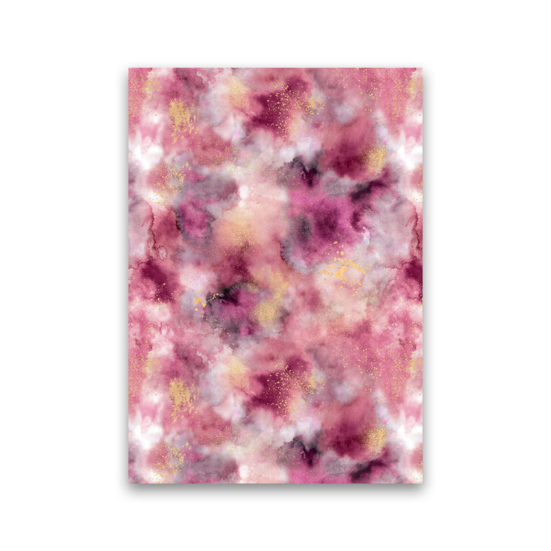 Smoky Marble Watercolor Pink Abstract Art Print by Ninola Design Print Only