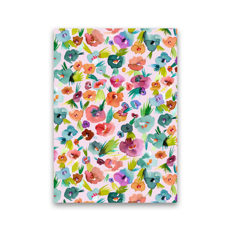 Tropical Watercolor Flowers Abstract Art Print by Ninola Design Print Only