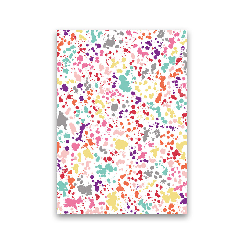 Splatter Dots Multicolored Abstract Art Print by Ninola Design Print Only