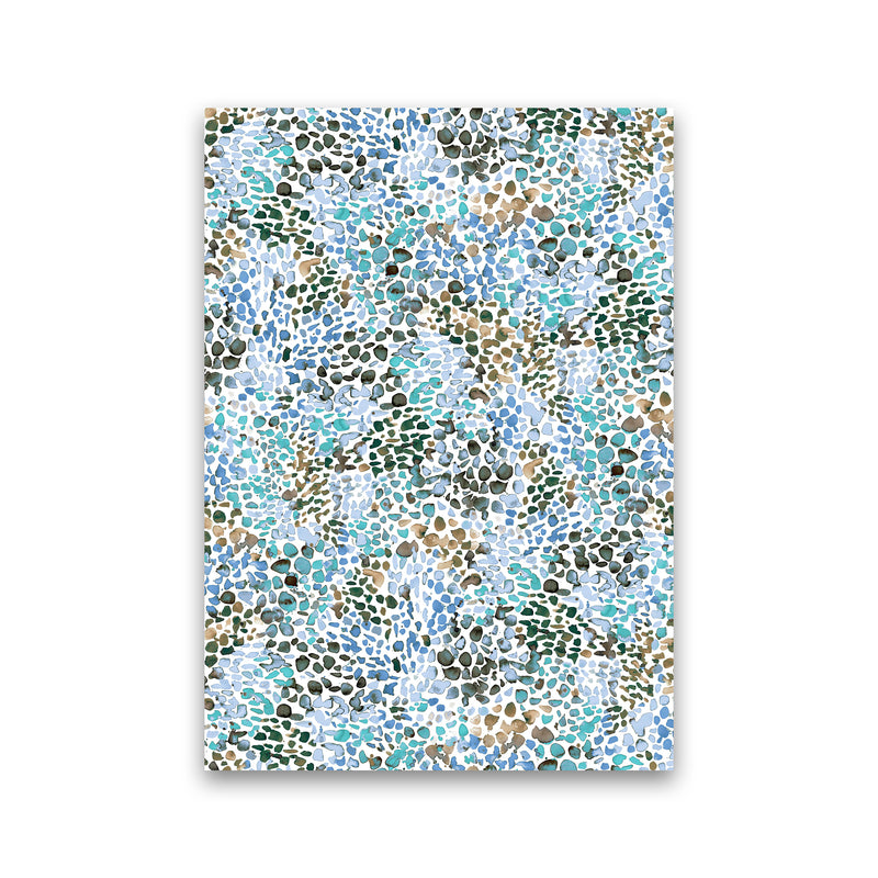 Speckled Watercolor Blue Abstract Art Print by Ninola Design Print Only