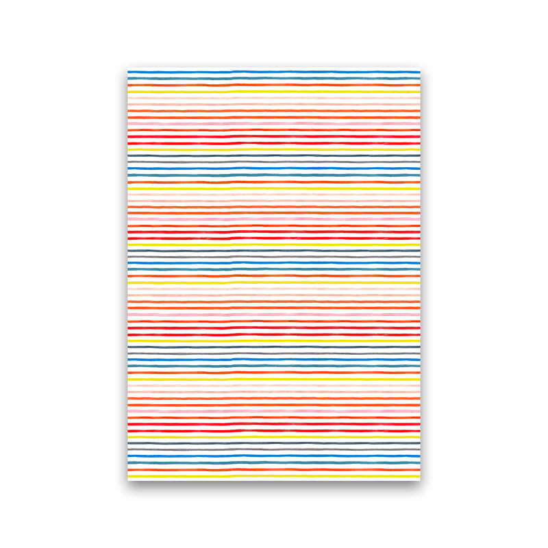Marker Colorful Stripes Abstract Art Print by Ninola Design Print Only