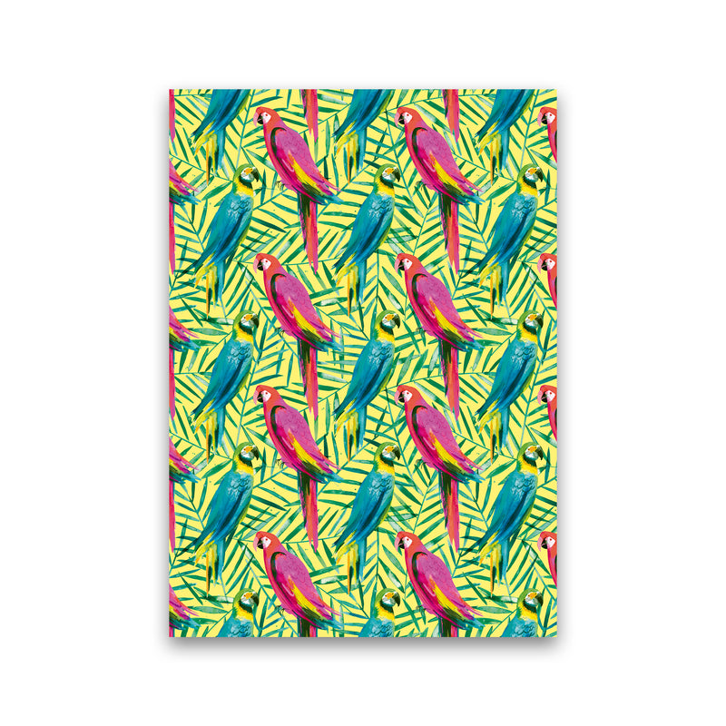 Tropical Parrots Palms Abstract Art Print by Ninola Design Print Only