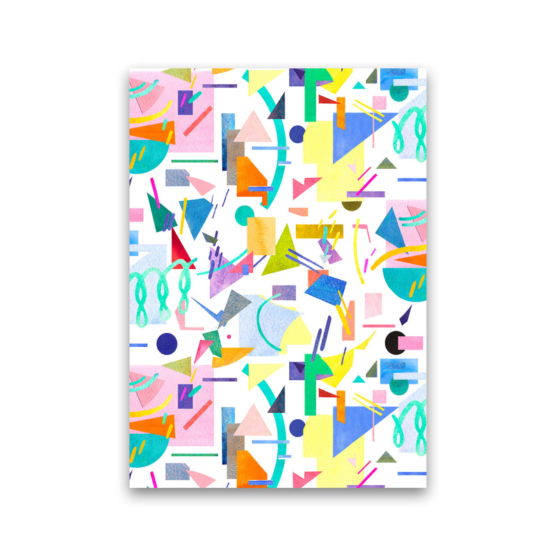 Geometric Collage Pop Abstract Art Print by Ninola Design Print Only