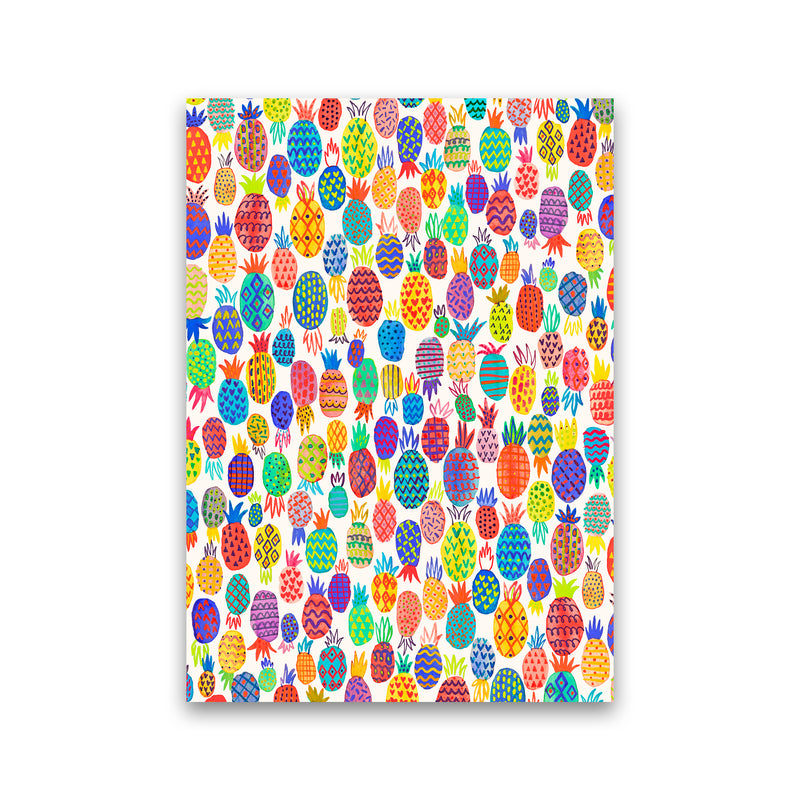 Cute Pineapples Abstract Art Print by Ninola Design Print Only