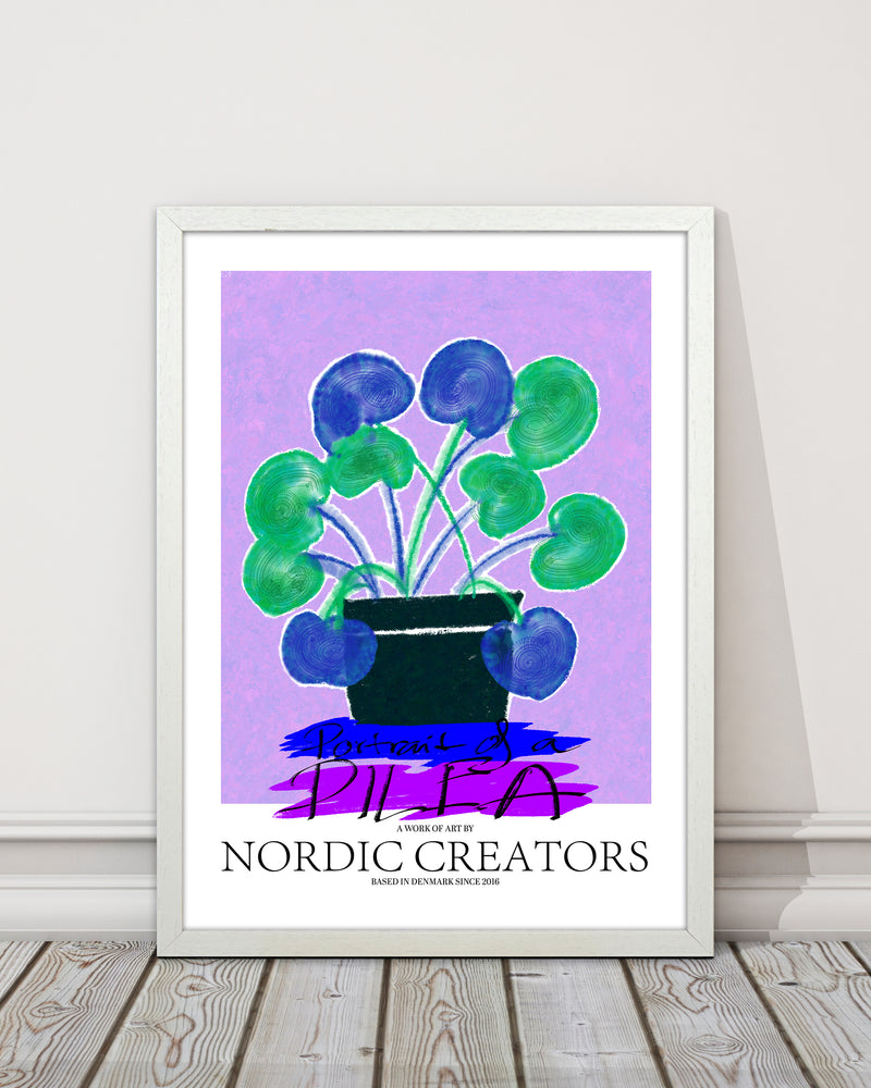 Portrait of a Pilea Abstract Art Print by Nordic Creators