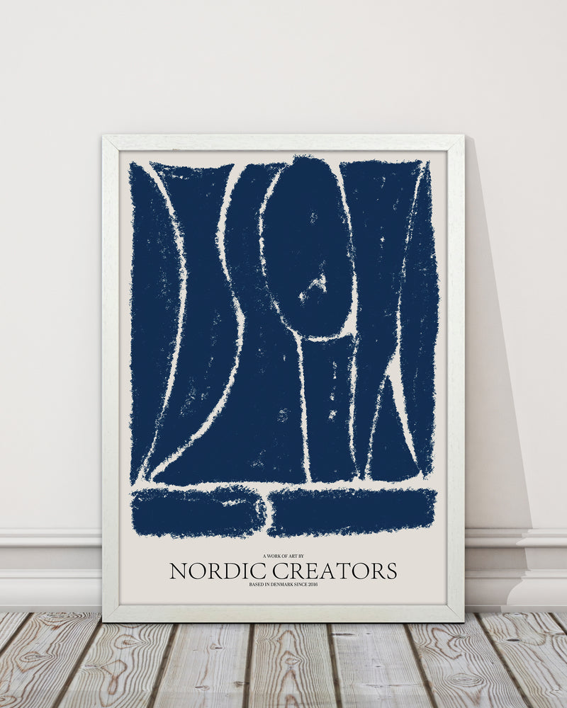 Things Fall Apart - Blue Abstract Art Print by Nordic Creators