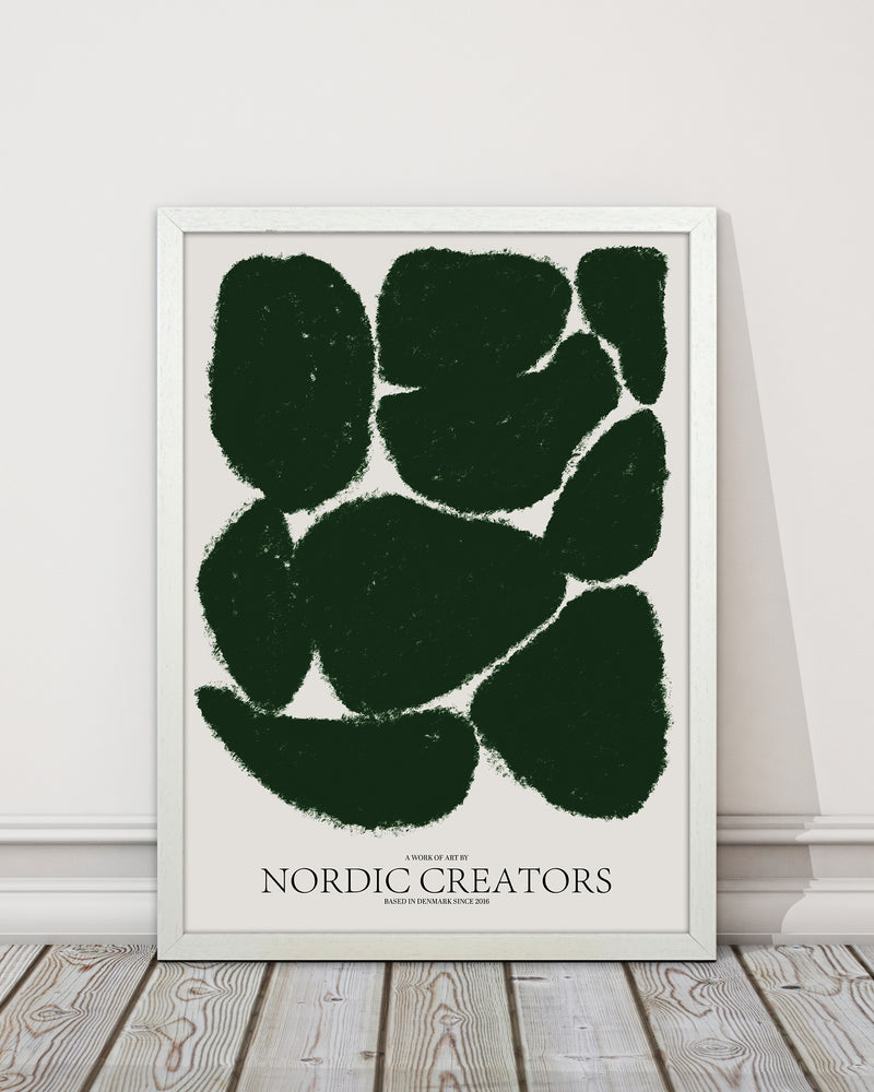 Things Fall Apart - Green Abstract Art Print by Nordic Creators