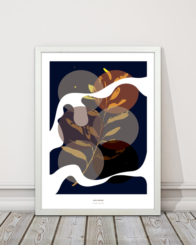 Waves in the deep Abstract Art Print by Nordic Creators