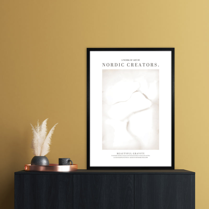 Beautiful Gravity Abstract Art Print by Nordic Creators A1 White Frame