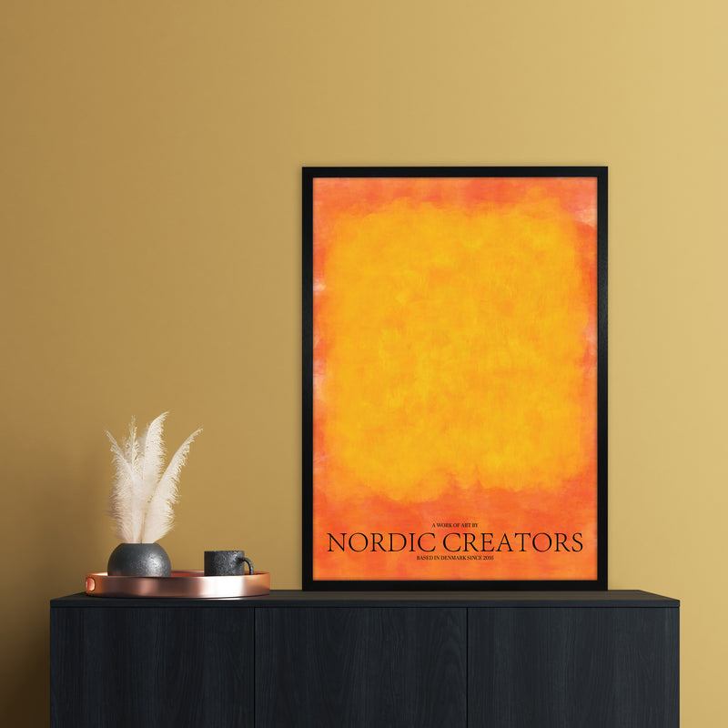 Color Block Abstract Art Print by Nordic Creators A1 White Frame