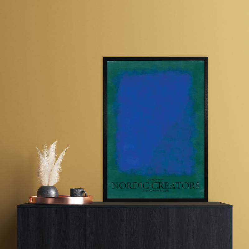 Color Block 2 Abstract Art Print by Nordic Creators A1 White Frame