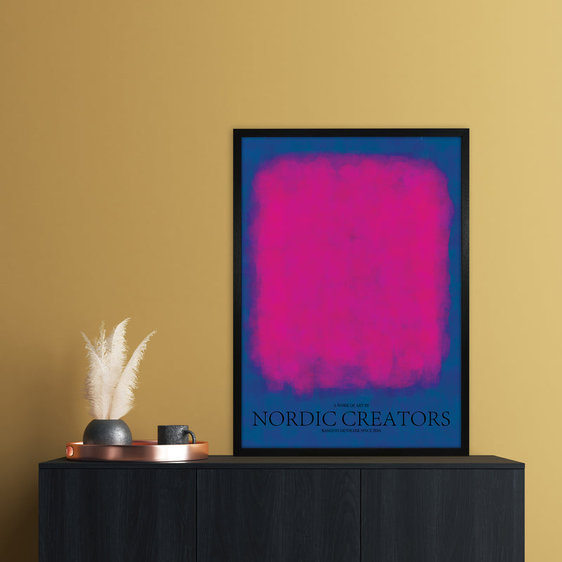 Color Block 3 Abstract Art Print by Nordic Creators A1 White Frame
