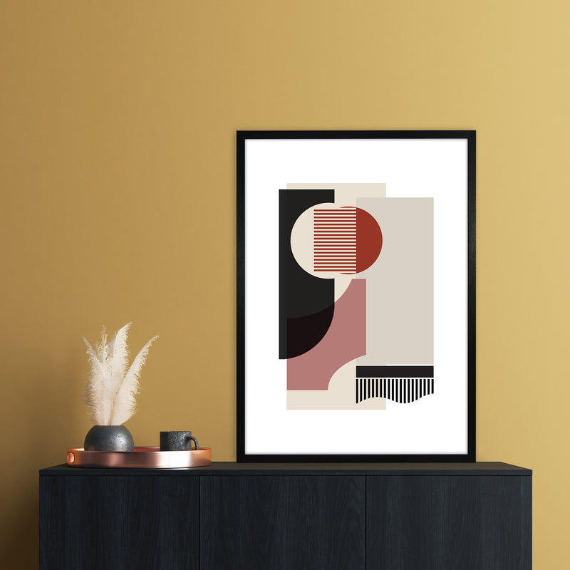 correction rose grey Abstract Art Print by Nordic Creators A1 White Frame