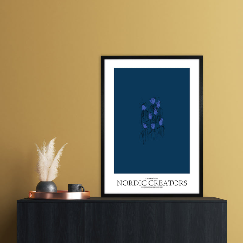 I'm blue Abstract Art Print by Nordic Creators A1 White Frame