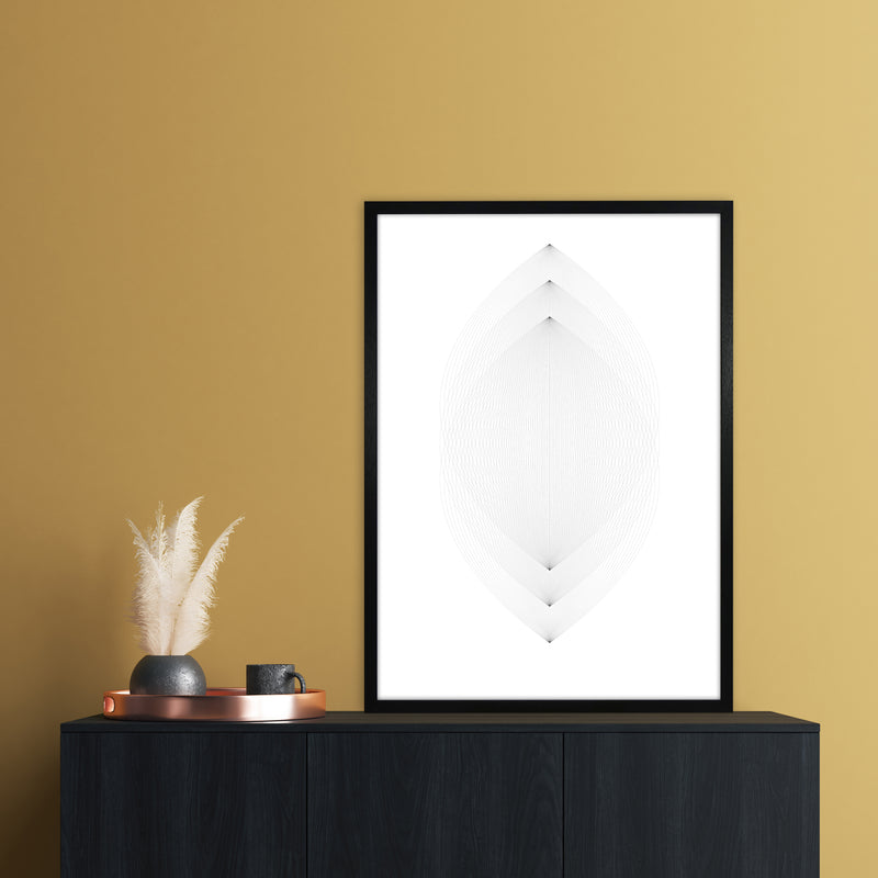 Leaves Abstract Art Print by Nordic Creators A1 White Frame