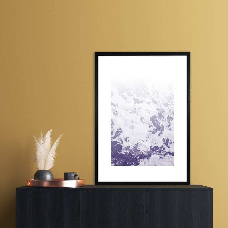 Purple Ocean Abstract Art Print by Nordic Creators A1 White Frame