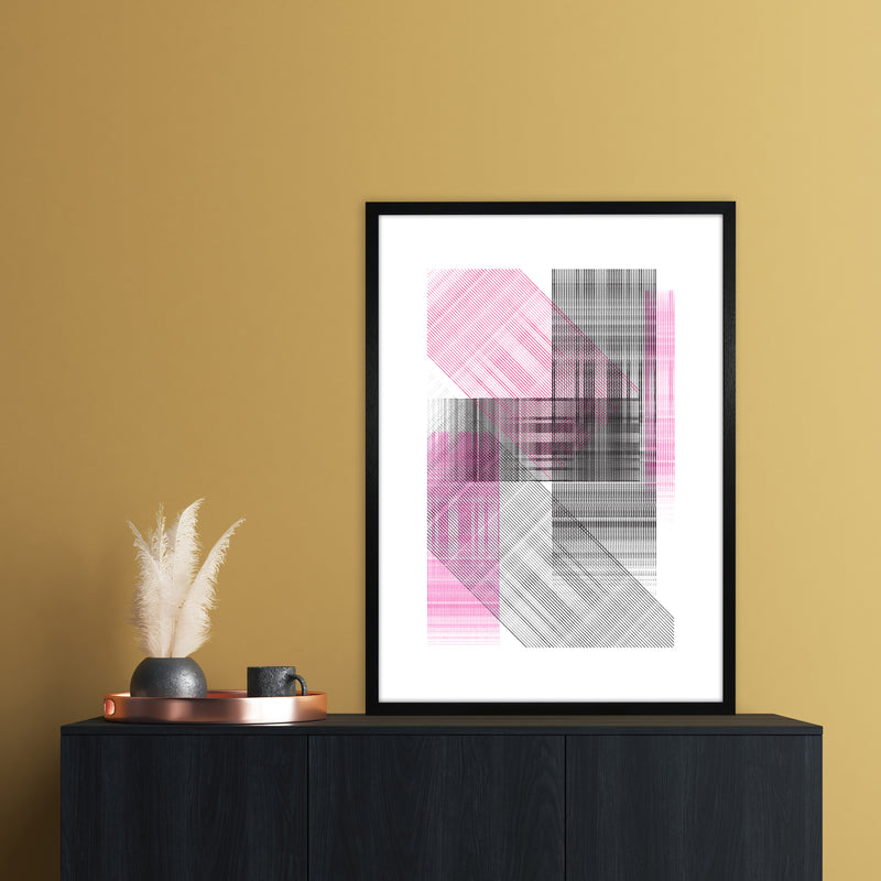 Splash Abstract Art Print by Nordic Creators A1 White Frame