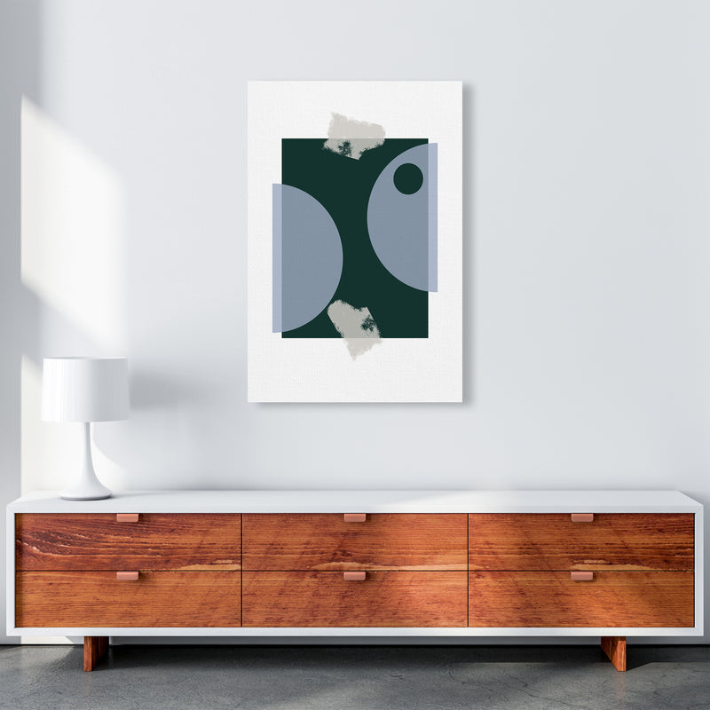 Blue & Green Abstract Art Print by Nordic Creators A1 Canvas