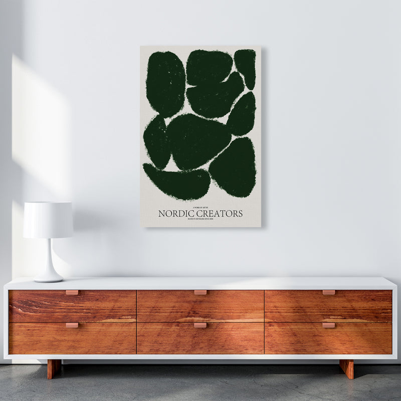 Things Fall Apart - Green Abstract Art Print by Nordic Creators A1 Canvas