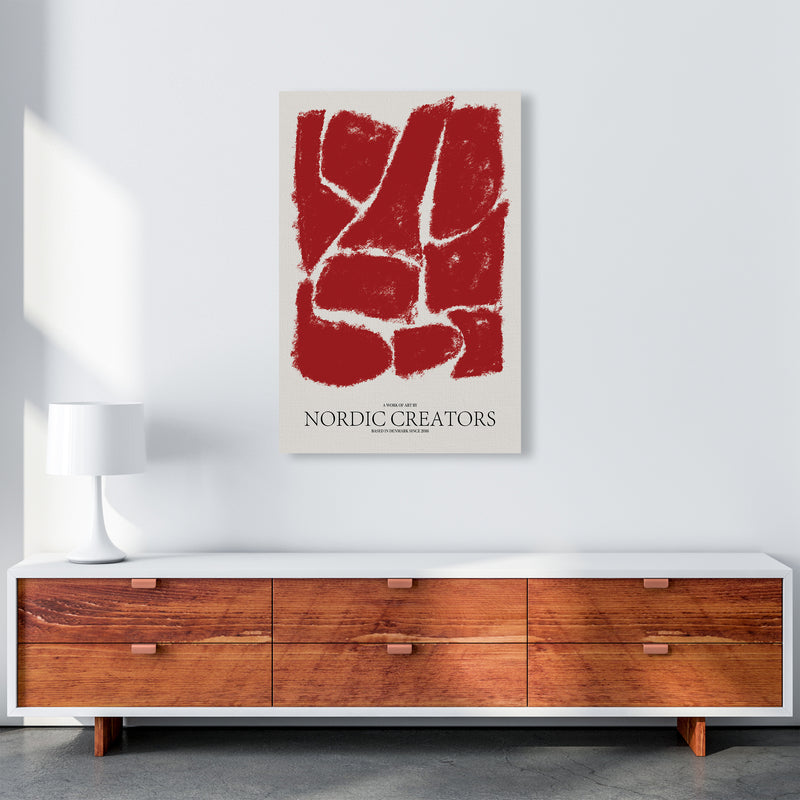 Things Fall Apart - Red Abstract Art Print by Nordic Creators A1 Canvas