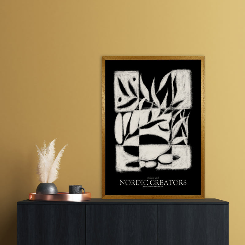 Black pattern Abstract Art Print by Nordic Creators A1 Print Only