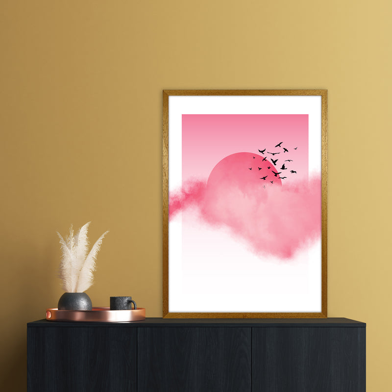 Pink Sunshine Abstract Art Print by Nordic Creators A1 Print Only