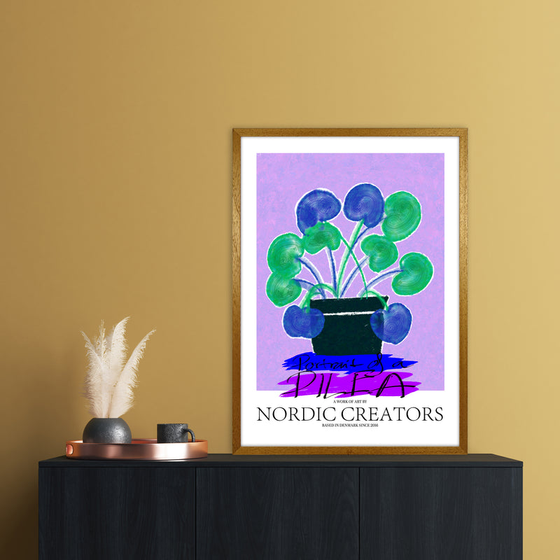 Portrait of a Pilea Abstract Art Print by Nordic Creators A1 Print Only