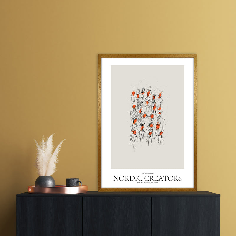 The People Abstract Art Print by Nordic Creators A1 Print Only