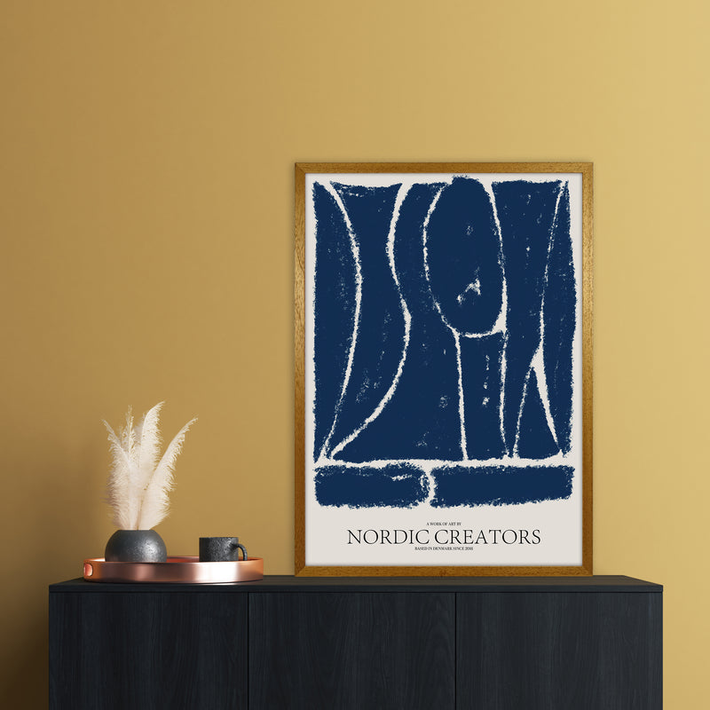 Things Fall Apart - Blue Abstract Art Print by Nordic Creators A1 Print Only