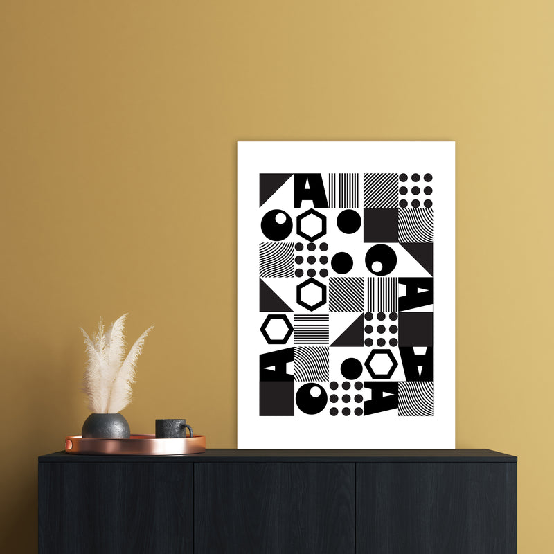 Geometric II Abstract Art Print by Nordic Creators A1 Black Frame