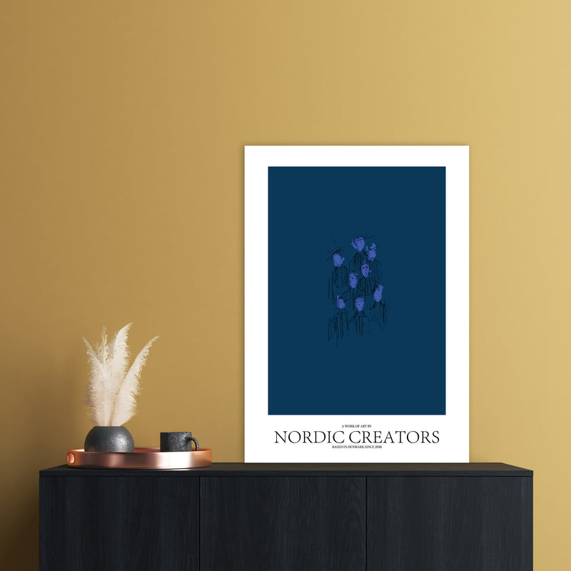 I'm blue Abstract Art Print by Nordic Creators A1 Black Frame