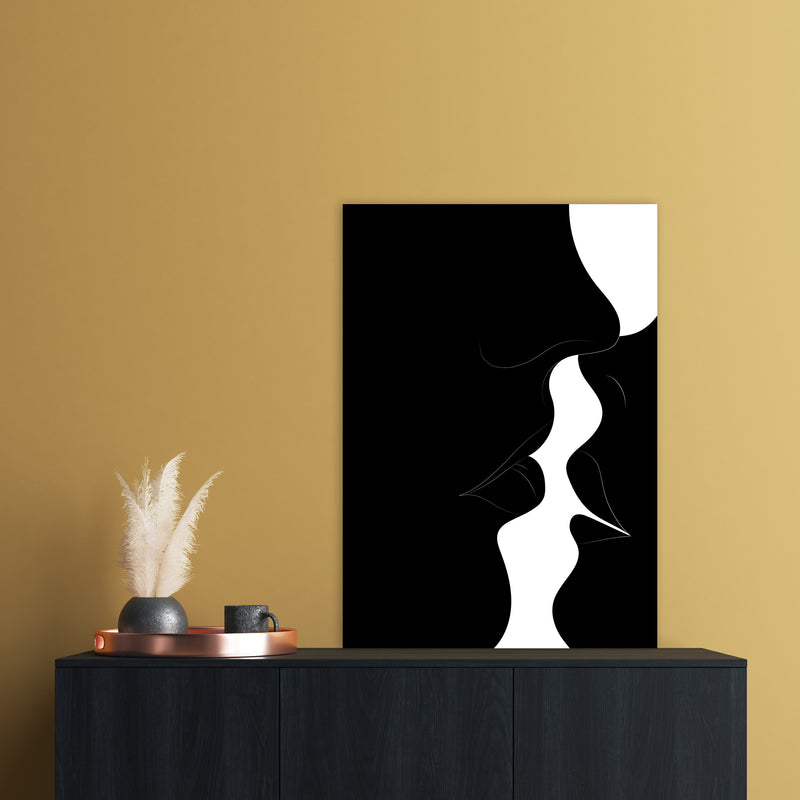 Just a little kiss black Abstract Art Print by Nordic Creators A1 Black Frame