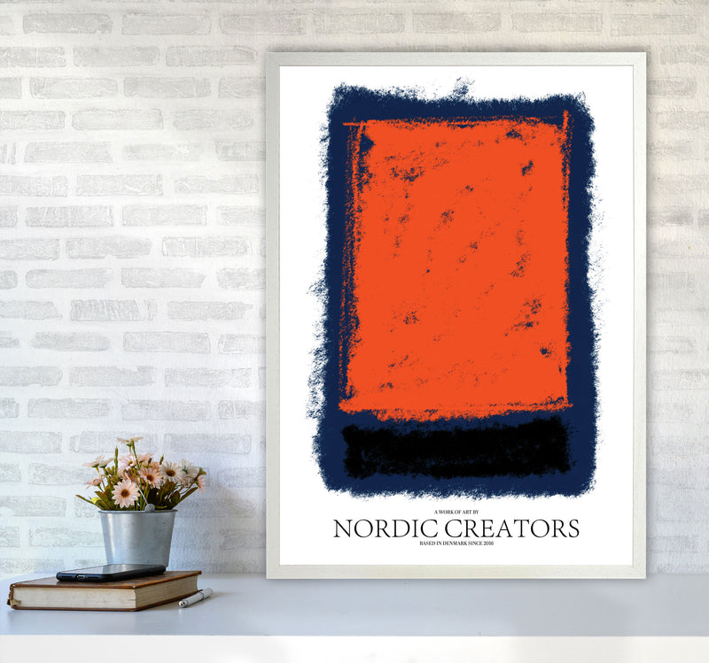 Abstract 4 Modern Contemporary Art Print by Nordic Creators A1 Oak Frame
