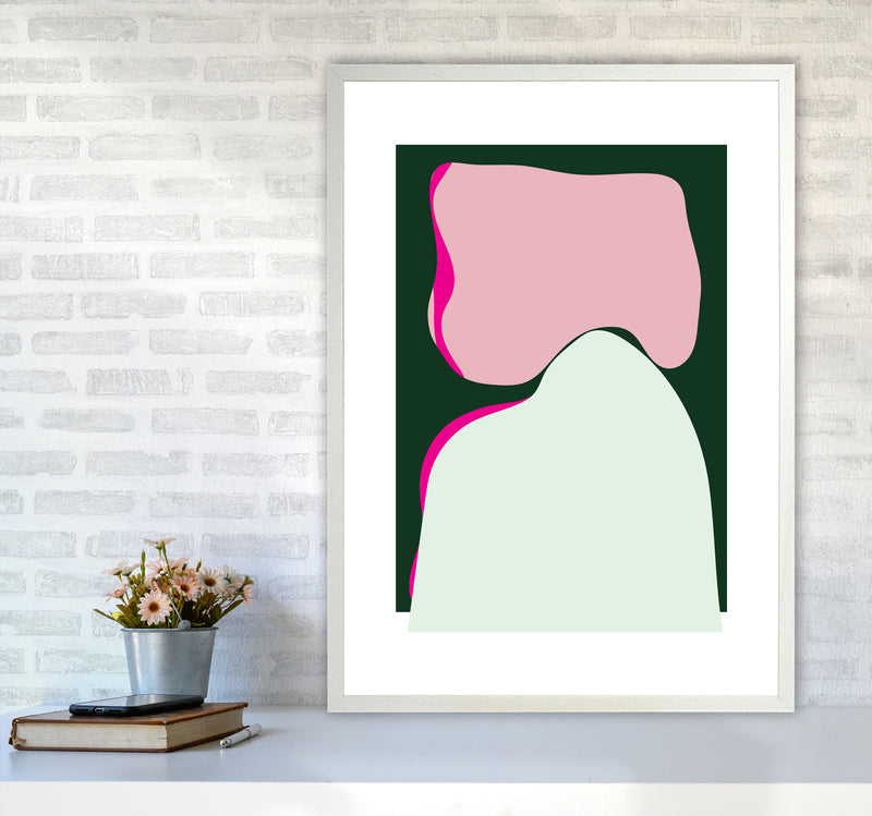 Abstract 2 Modern Contemporary Art Print by Nordic Creators A1 Oak Frame