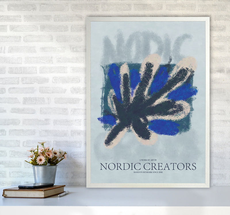 Abstract 5 Modern Contemporary Art Print by Nordic Creators A1 Oak Frame