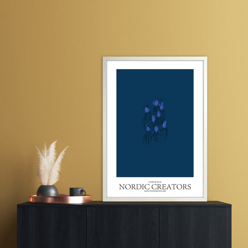 I'm blue Abstract Art Print by Nordic Creators A1 Oak Frame