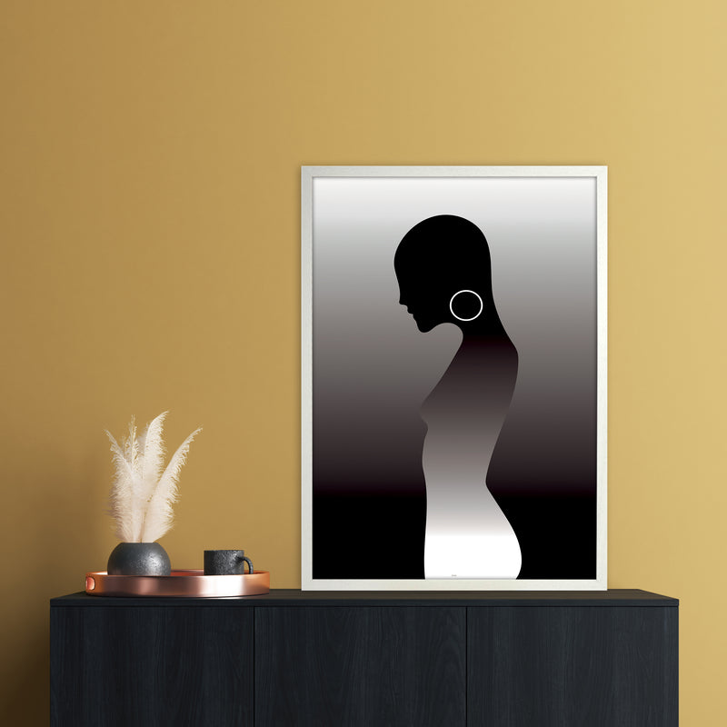 PJ-836-13 Woman of darkness Abstract Art Print by Nordic Creators A1 Oak Frame