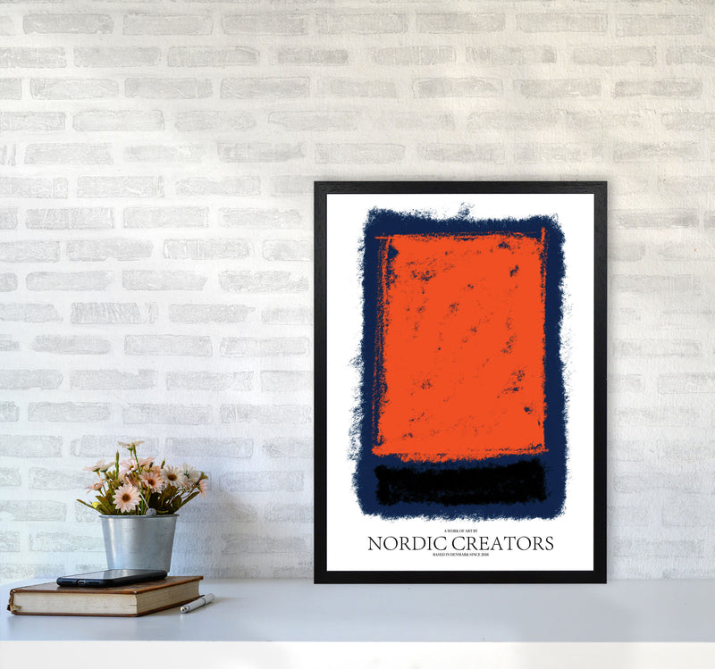Abstract 4 Modern Contemporary Art Print by Nordic Creators A2 White Frame