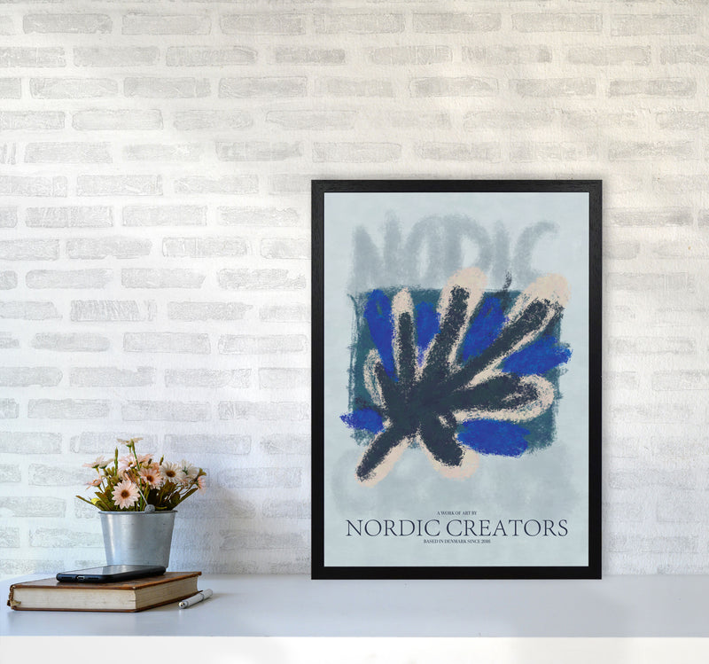 Abstract 5 Modern Contemporary Art Print by Nordic Creators A2 White Frame