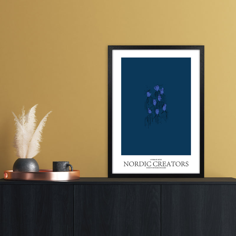 I'm blue Abstract Art Print by Nordic Creators A2 White Frame
