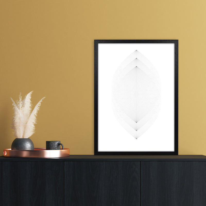 Leaves Abstract Art Print by Nordic Creators A2 White Frame