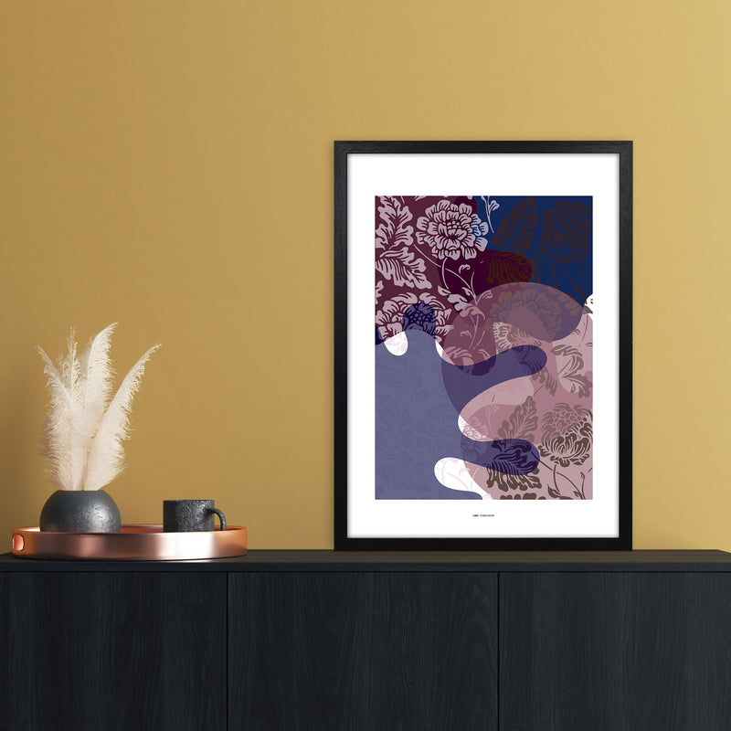 PJ-836-17 Flower Abstract Art Print by Nordic Creators A2 White Frame