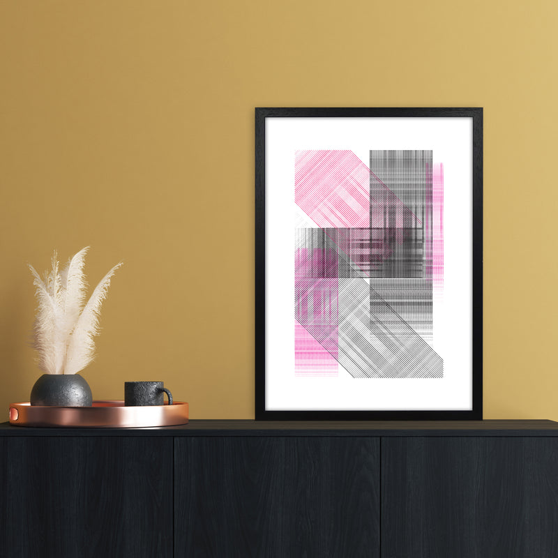 Splash Abstract Art Print by Nordic Creators A2 White Frame