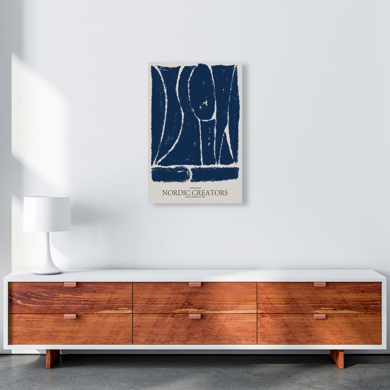 Things Fall Apart - Blue Abstract Art Print by Nordic Creators A2 Canvas