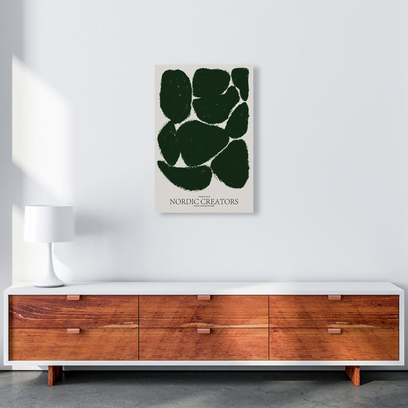 Things Fall Apart - Green Abstract Art Print by Nordic Creators A2 Canvas