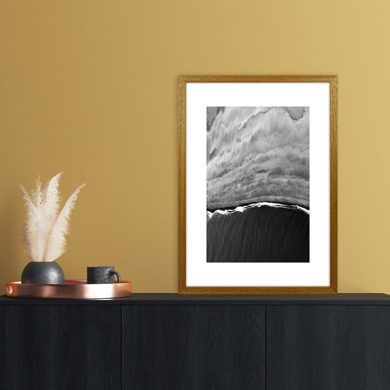 Black Ocean Abstract Art Print by Nordic Creators A2 Print Only