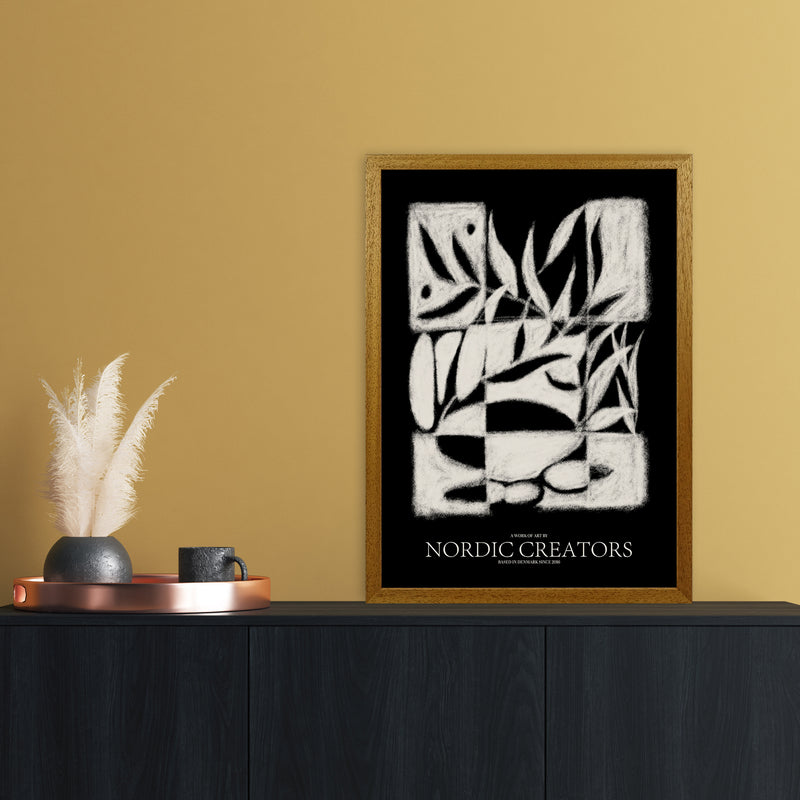 Black pattern Abstract Art Print by Nordic Creators A2 Print Only
