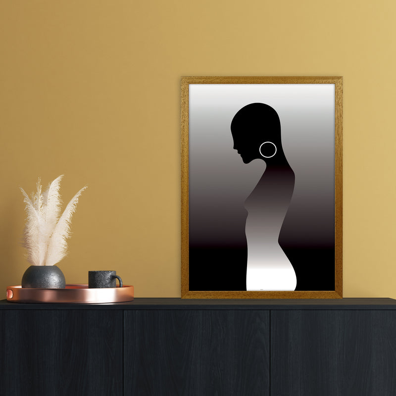 PJ-836-13 Woman of darkness Abstract Art Print by Nordic Creators A2 Print Only