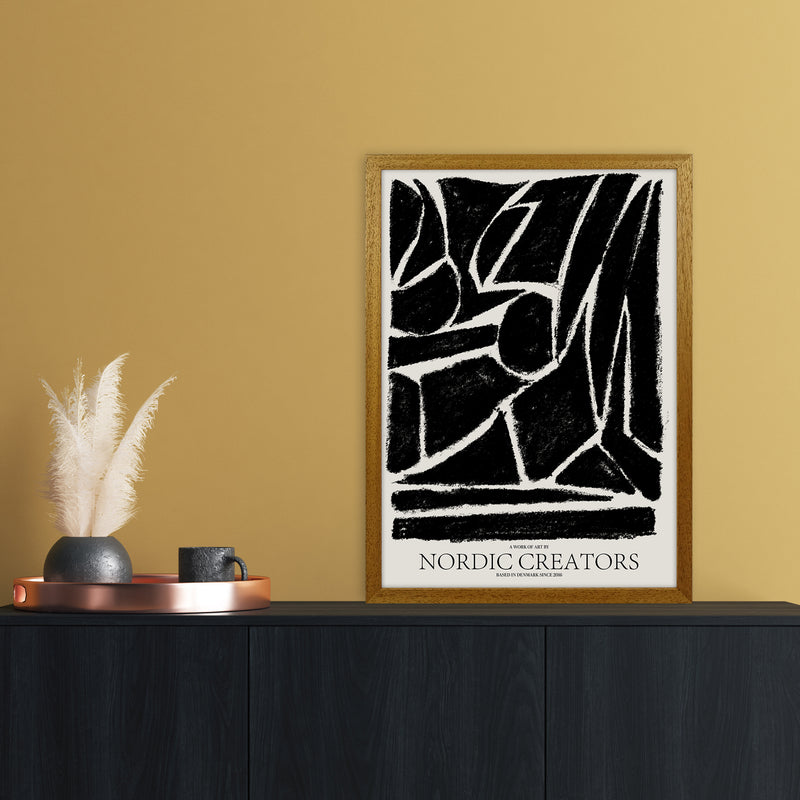 Things Fall Apart - Black Abstract Art Print by Nordic Creators A2 Print Only